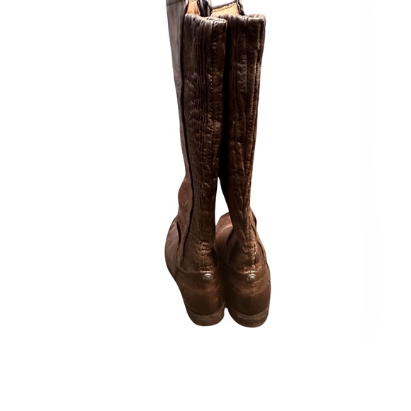 Frye Melissa Scrunch Brown Leather Riding Boots Women’s size 5.5 - Picture 8 of 10